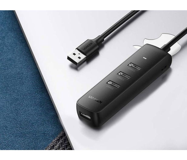 UGREEN Adapter 4w1 CM416 Hub USB do 4x USB 0.25m czarny - 1488894 - zdjęcie 2